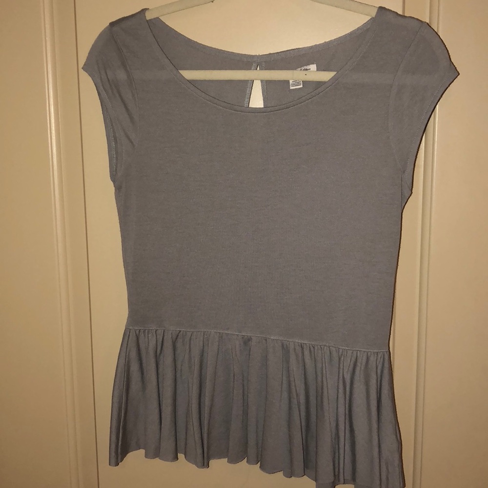 Gray peplum top